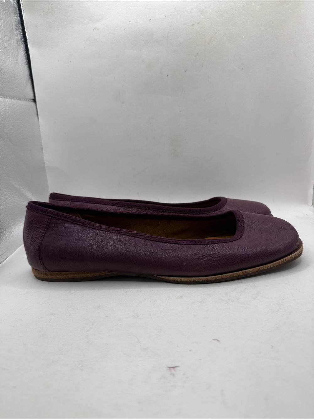 Kork Ease Purple Leather Ballet Flats Shoes Slip On Womens Size 8.5 M - Picture 4 of 16